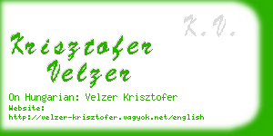 krisztofer velzer business card